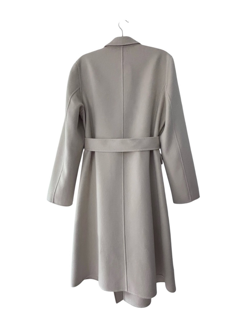 Quince 100% Mongolian Cashmere Double-Faced Wrap Coat Ivory Coast Large NWT - Picture 2 of 8